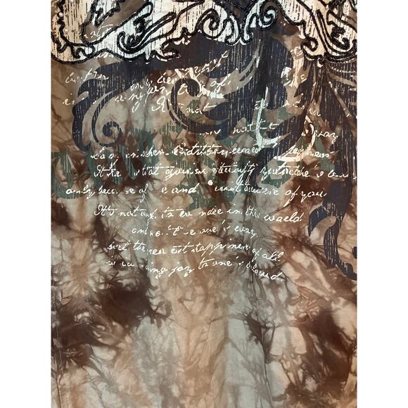 Hama Y2K Embellished Tie Dyed Graphic Long Sleeve Blazer Open Stitch Grunge XXL - Picture 8 of 8